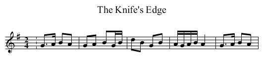 The Knife's Edge - staff notation