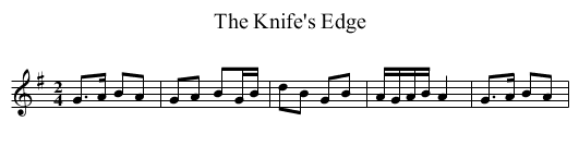 The Knife's Edge - staff notation