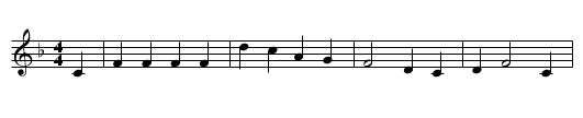 The Knight on the Road, S. 66 - staff notation