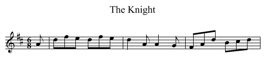The Knight - staff notation
