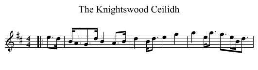 The Knightswood Ceilidh - staff notation