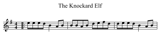 The Knockard Elf - staff notation