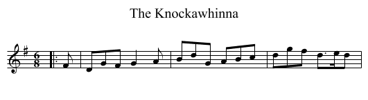 The Knockawhinna - staff notation