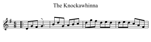 The Knockawhinna - staff notation