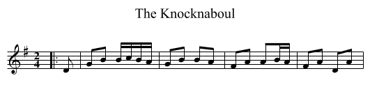 The Knocknaboul - staff notation