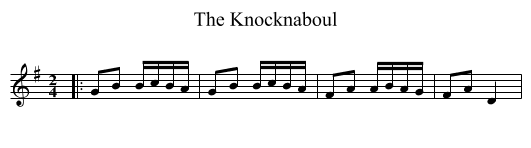 The Knocknaboul - staff notation