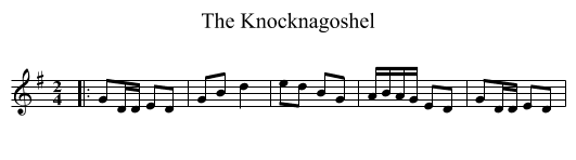 The Knocknagoshel - staff notation