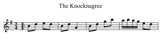 The Knocknagree - staff notation
