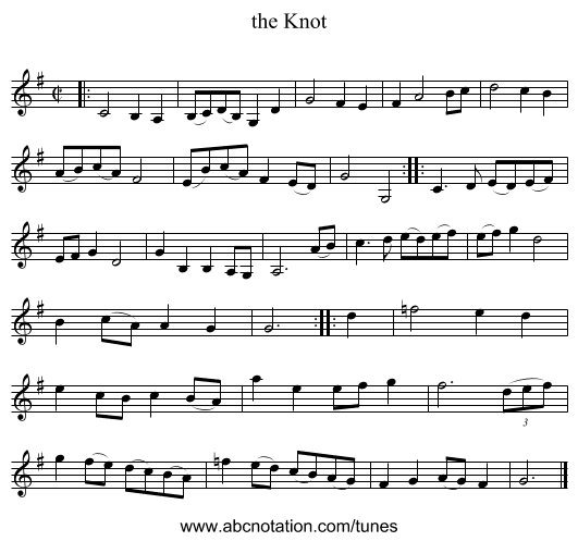 the Knot - staff notation