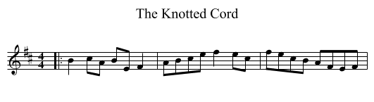 The Knotted Cord - staff notation