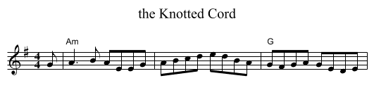 the Knotted Cord - staff notation