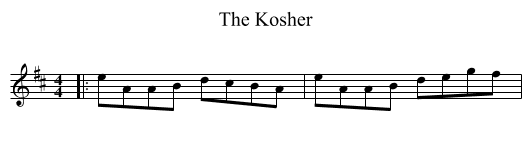 The Kosher - staff notation
