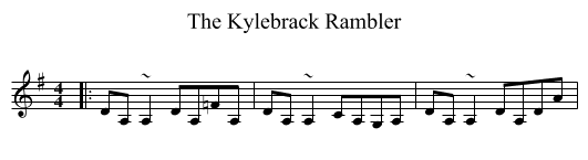 The Kylebrack Rambler - staff notation