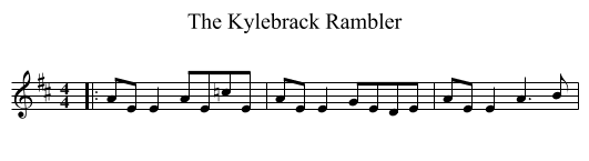 The Kylebrack Rambler - staff notation