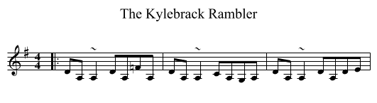 The Kylebrack Rambler - staff notation