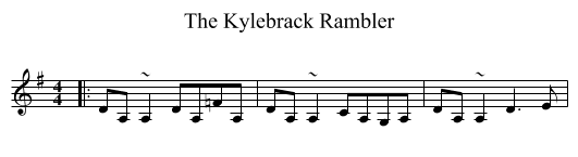 The Kylebrack Rambler - staff notation