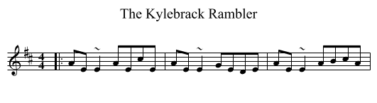 The Kylebrack Rambler - staff notation