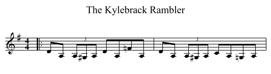 The Kylebrack Rambler - staff notation
