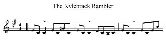 The Kylebrack Rambler - staff notation