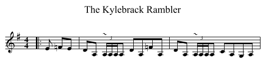 The Kylebrack Rambler - staff notation