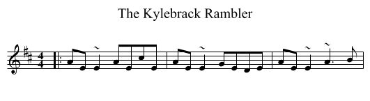 The Kylebrack Rambler - staff notation