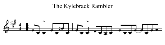 The Kylebrack Rambler - staff notation