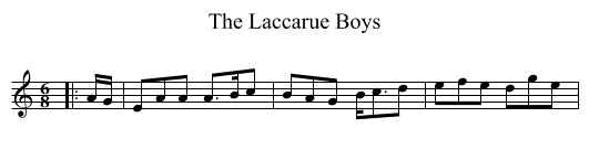 The Laccarue Boys - staff notation