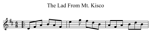 The Lad From Mt. Kisco - staff notation