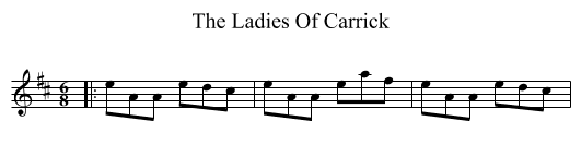 The Ladies Of Carrick - staff notation