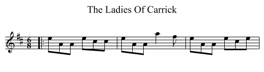 The Ladies Of Carrick - staff notation
