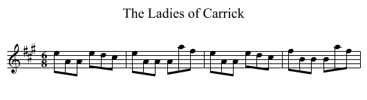 The Ladies of Carrick - staff notation