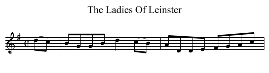 The Ladies Of Leinster - staff notation
