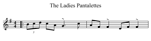 The Ladies Pantalettes - staff notation