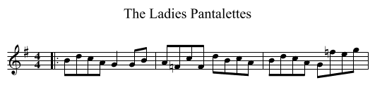 The Ladies Pantalettes - staff notation