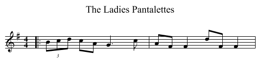 The Ladies Pantalettes - staff notation
