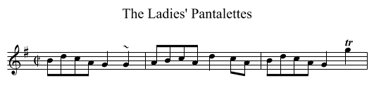 The Ladies' Pantalettes - staff notation