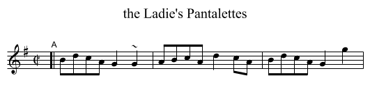 the Ladie's Pantalettes - staff notation