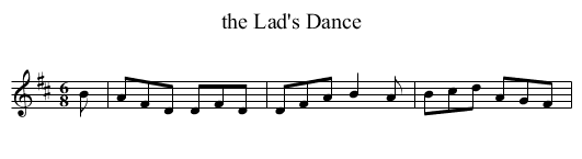the Lad's Dance - staff notation