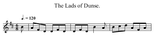 The Lads of Dunse. - staff notation