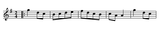 The Lads of Glasgow - staff notation
