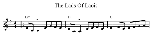 The Lads Of Laois - staff notation
