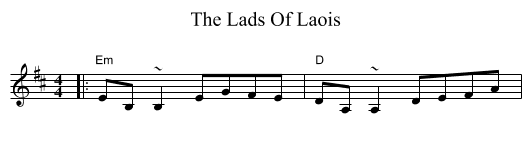 The Lads Of Laois - staff notation