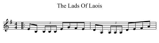 The Lads Of Laois - staff notation