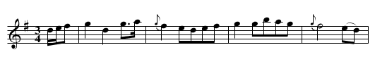 The LADY OF THE DESART - staff notation
