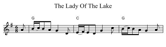 The Lady Of The Lake - staff notation