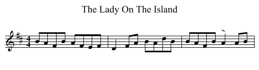 The Lady On The Island - staff notation