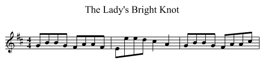 The Lady's Bright Knot - staff notation