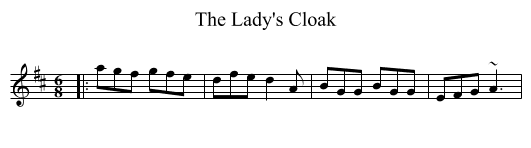 The Lady's Cloak - staff notation