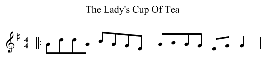 The Lady's Cup Of Tea - staff notation