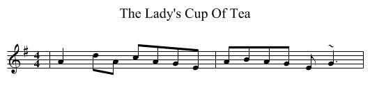 The Lady's Cup Of Tea - staff notation